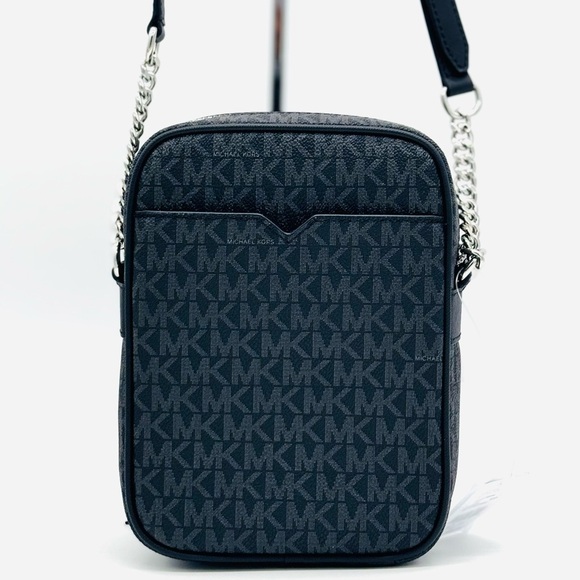 Michael Kors Medium NS Chain Xbody Bag Black Signature - Picture 5 of 11